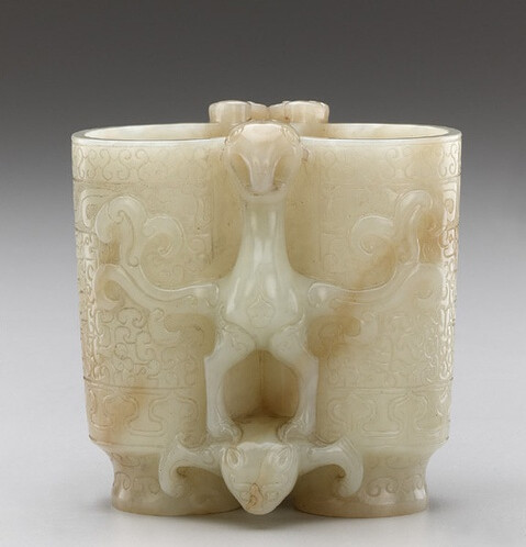 明代玉杯,美国国立亚洲艺术博物馆藏