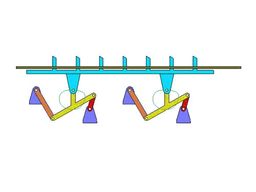 ▼ 开盖落料机构 ▼ 手动夹爪机构 ▼ 双偏心驱动导杆机构 ▼ 曲柄
