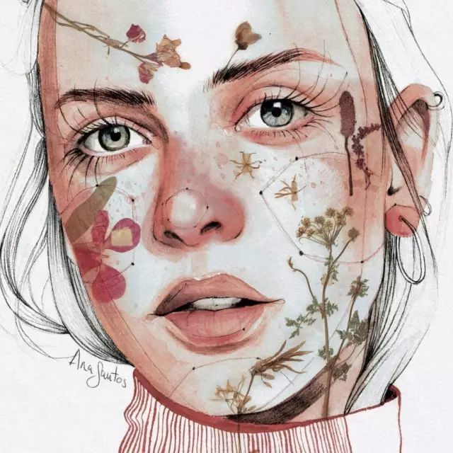 她把女孩的脸画的乱七八糟挡不住的好看