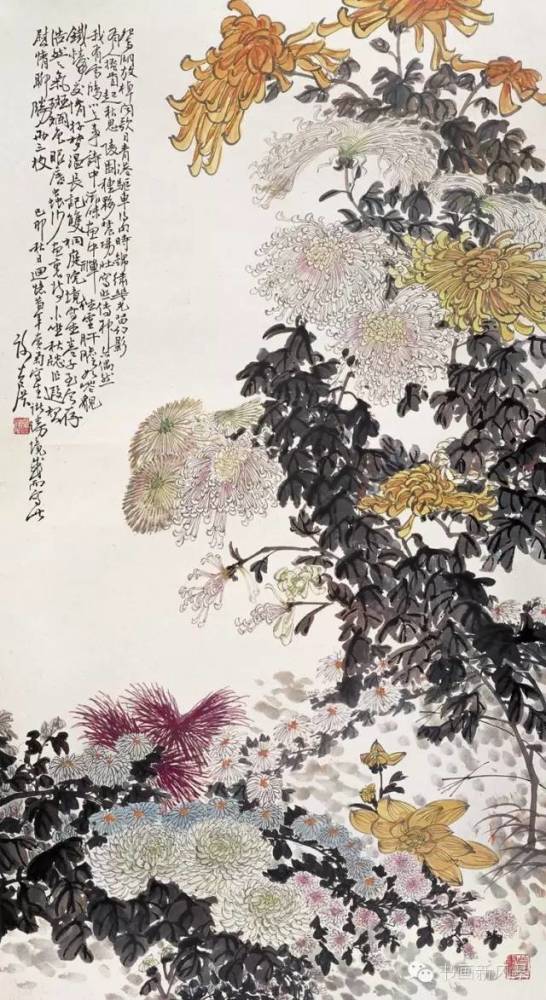 谢公展|寒露，菊花黄，赏三大名家画菊！