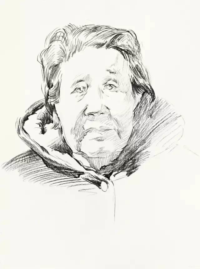 素描课堂教你如何处理老奶奶侧光头像加强画面效果视频教学