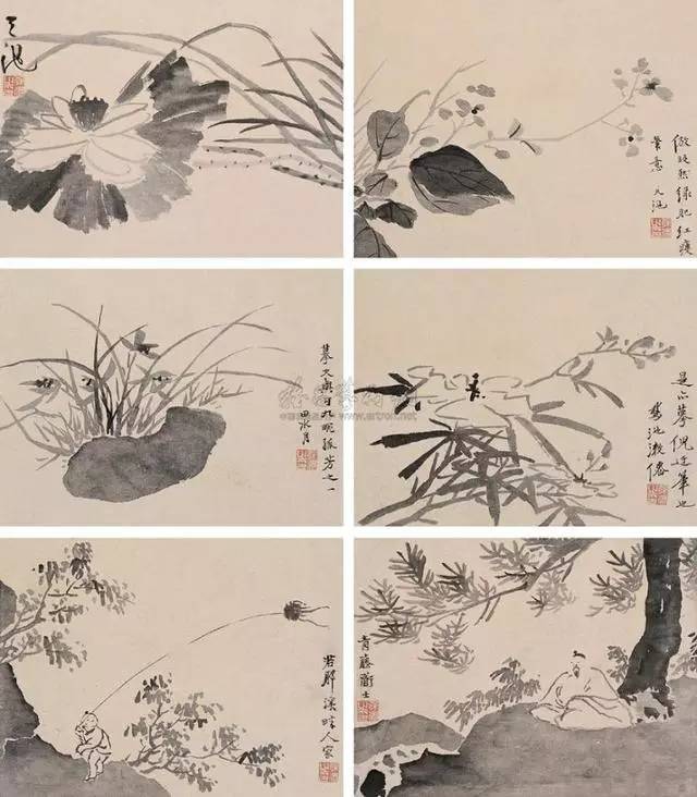 8×73cm徐渭 草書七言聯 立軸 紙本 110×27cm×2徐渭 花卉 鏡心 水墨