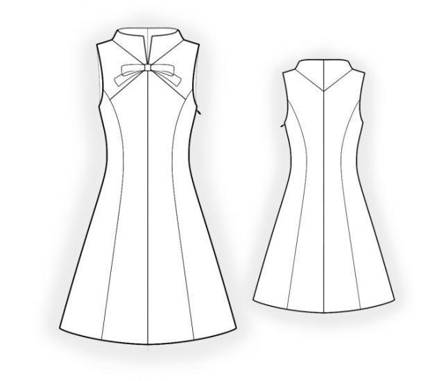 时尚连衣裙效果图 款式图 制版图(合集)_腾讯新闻