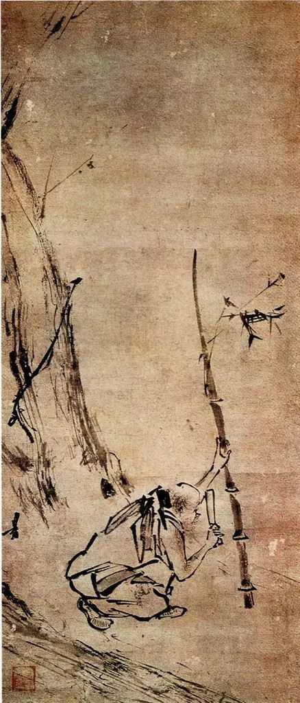 全体サイズ1822-506cm唐画 熊猫 竹 在銘 倪璞 中国美術 古美術 掛軸