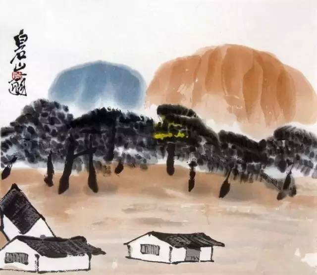山居图|齐白石惜墨如金，山水画每根线条，都饱含家乡的泥土气息