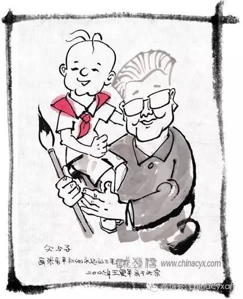 著名漫画家"三毛之父"张乐平漫像