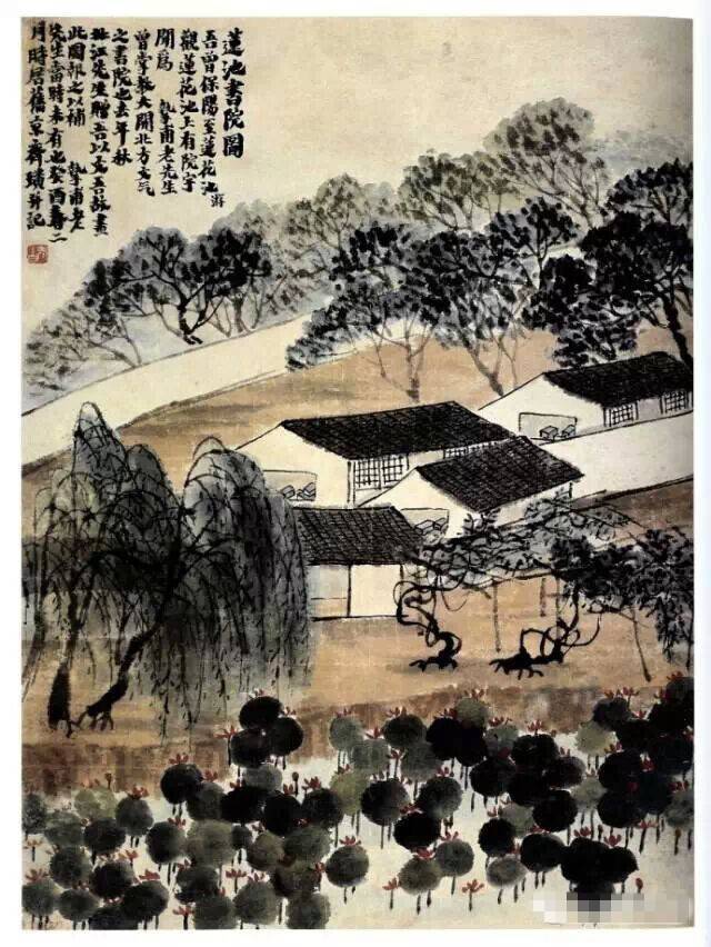 山居图|齐白石惜墨如金，山水画每根线条，都饱含家乡的泥土气息