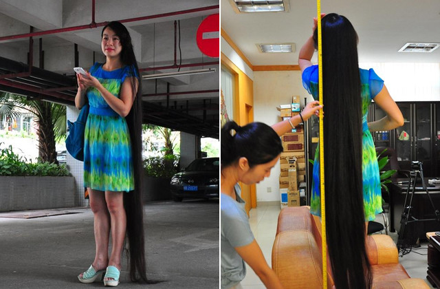 深圳女子15年留2米长发为公益寻买主图