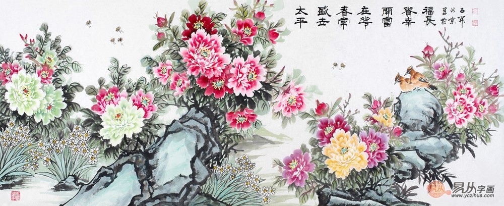 写意牡丹|当代很有名气的写意牡丹画家 石开艺术作品赏析