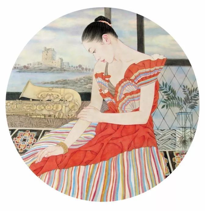 赵胜琛现代工笔人物绘画,朴素纯粹的美感!