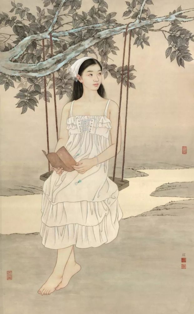 赵胜琛现代工笔人物绘画,朴素纯粹的美感!