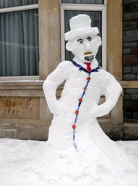 是誰堆的雪人啊,這也太有才了吧!