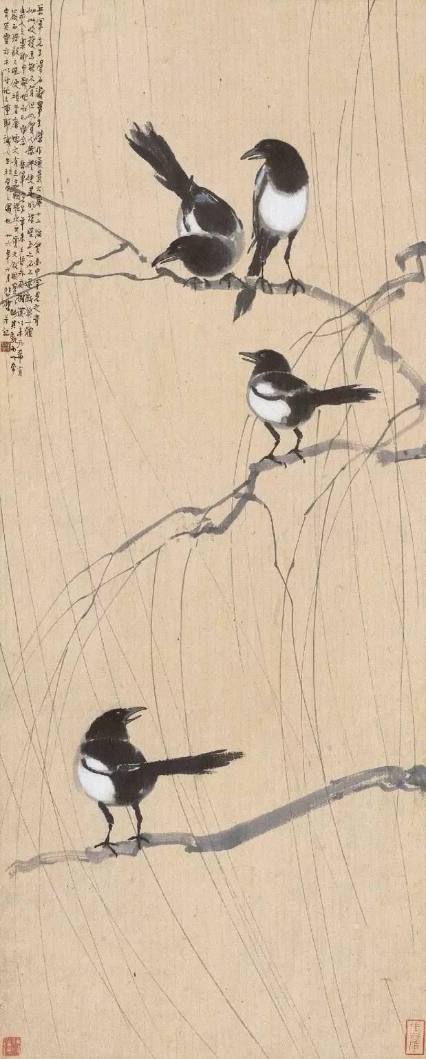 徐悲鸿的喜鹊,唤醒了满园春色!