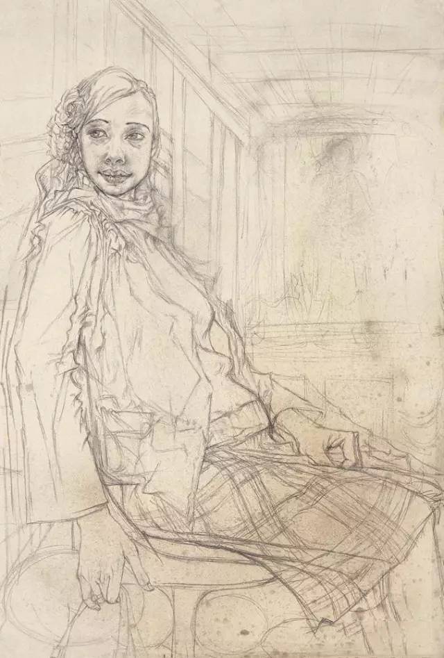 央美教授唐勇力的线性素描作品