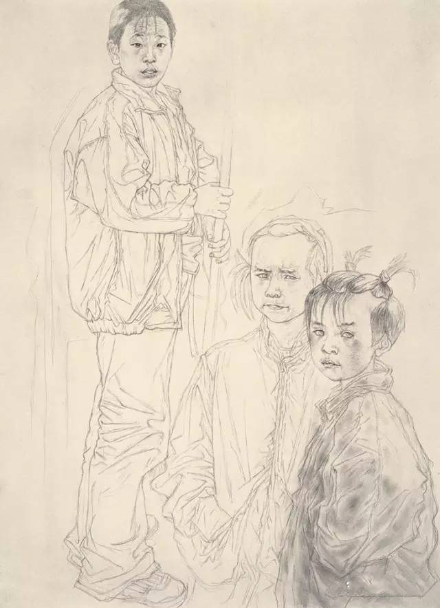 央美教授唐勇力的线性素描作品