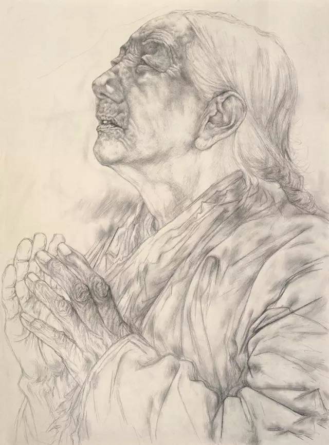 央美教授唐勇力的线性素描作品