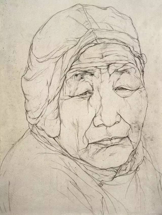 央美教授唐勇力的线性素描作品