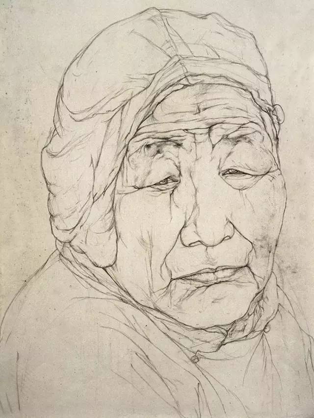 央美67教授唐勇力的线性素描作品