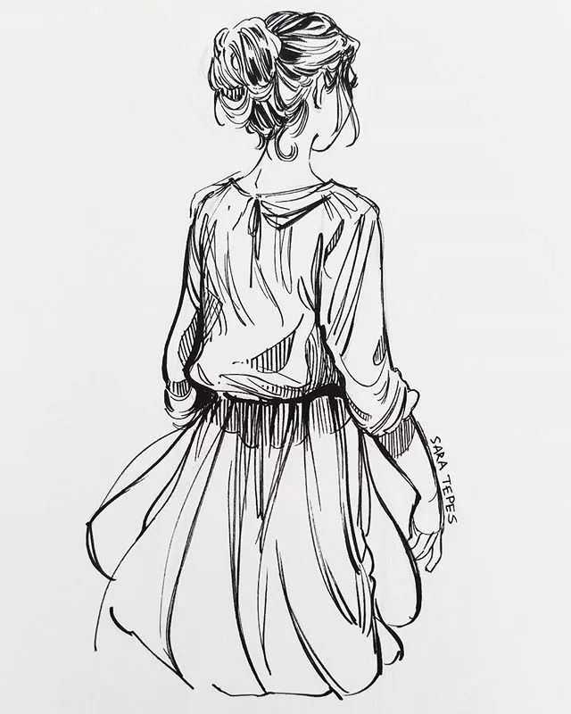 线条画不流畅?来看看这组速写小插画!