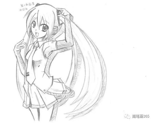 初音未来简笔画