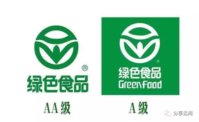 绿色食品a级,标志是绿底白字,比无公害更严格一些,允许使用一些台定