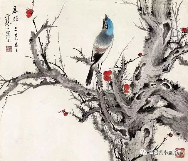 江寒汀示范讲解鸟的画法