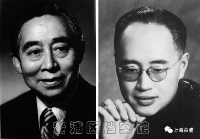 编剧桑弧(左)和导演黄佐临(右)