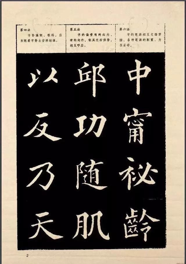 歐體楷書入門字帖教程:歐楷間架結構128法