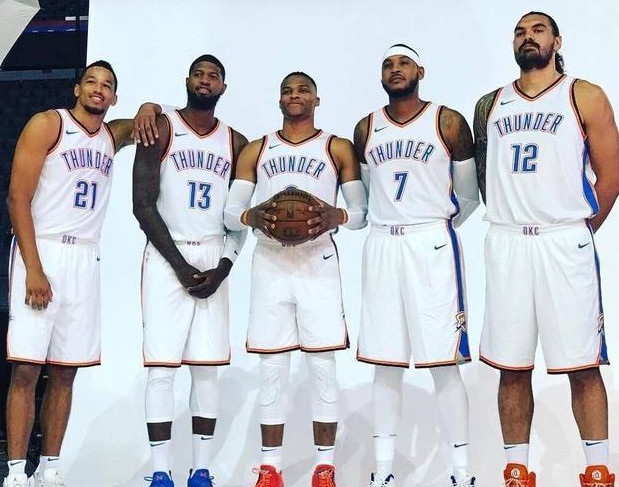 雷霆首发阵容堪称豪华