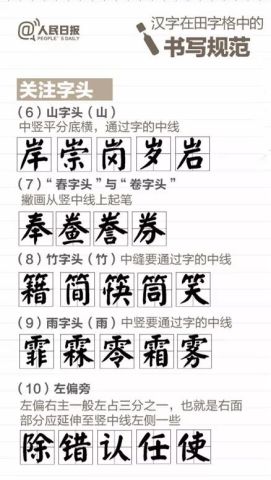 权威发布 正确的握笔姿势以及田字格书写规范