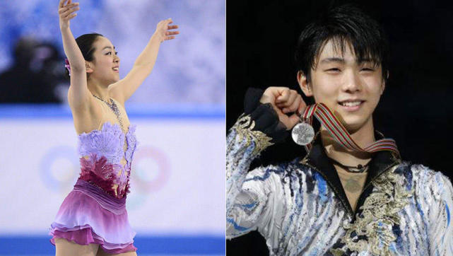 浅田真央新年为羽生送祝福 粉丝起哄"在一起"