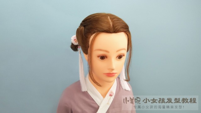 三款短发小女孩儿古装发型编发教程合集 汉服