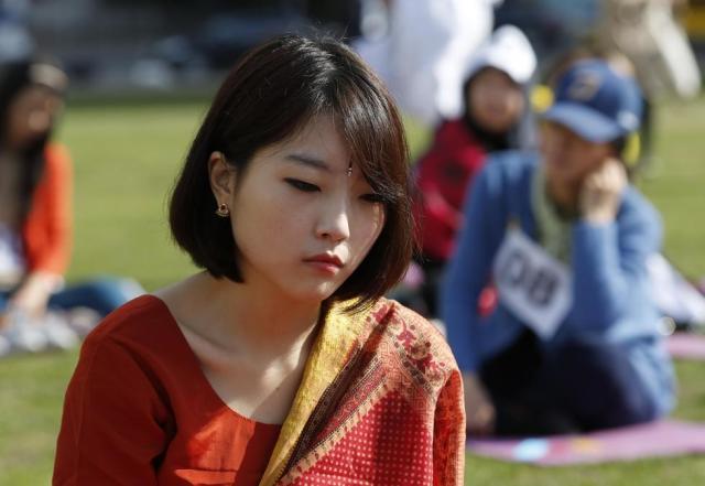 韩国举办发呆大赛 9岁女童夺冠