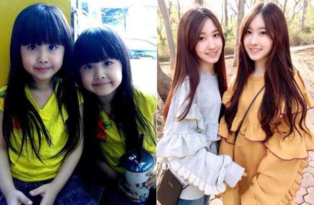 "最美双胞胎"爆出长大后的照片,网友直呼:这简直就是女神啊