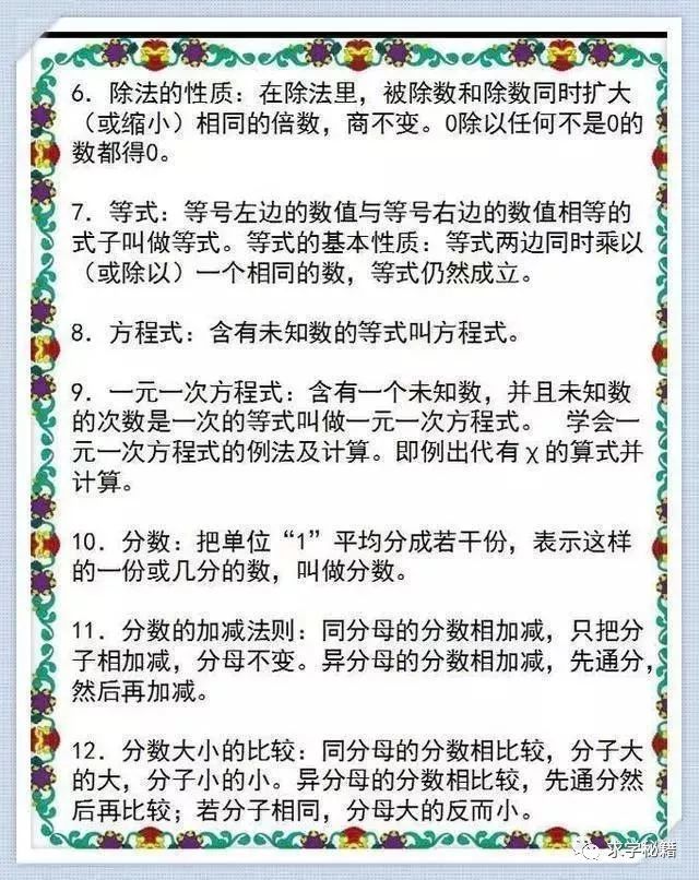 1 6年级公式表 高清打印版 只发一次 孩子记牢 数学次次100分