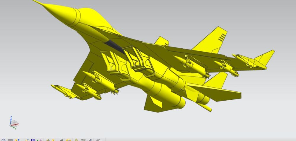 ug建模蘇27戰機的3d造型