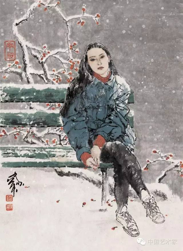 何家英的小写意人物画,美到骨子里