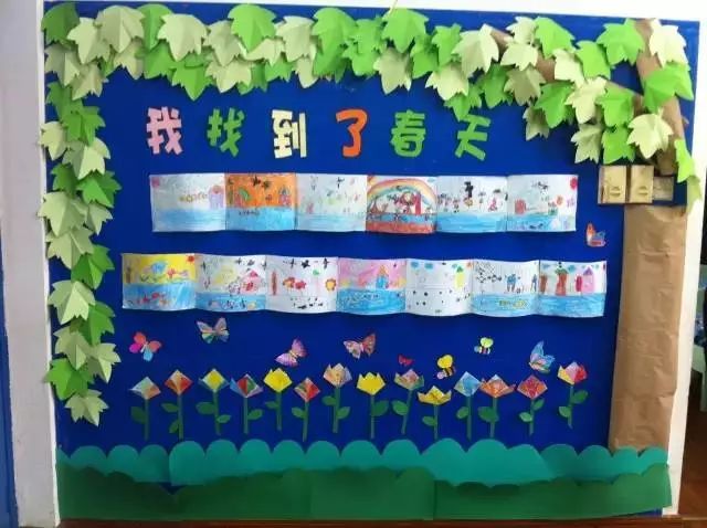 幼兒園春天主題牆佈置為新學期準備著