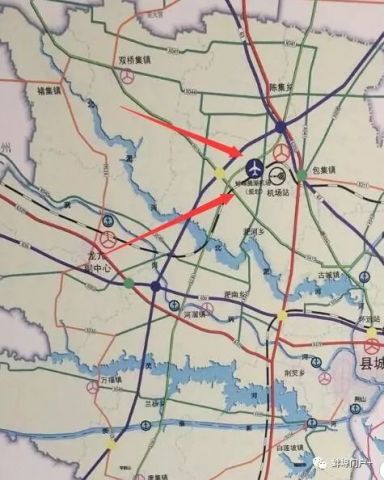 越来越近的蚌埠怀远腾湖机场卫星示意图
