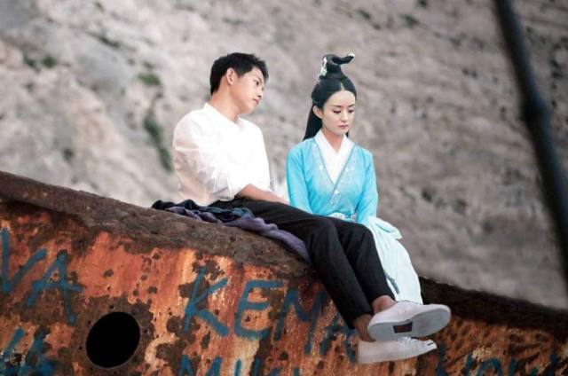 赵丽颖的"碧瑶坐"遇上《西游记》,网友:毫无违和感