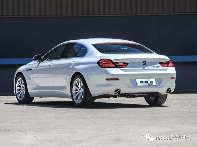 宝马640i四门改装repose四出中尾段阀门排气