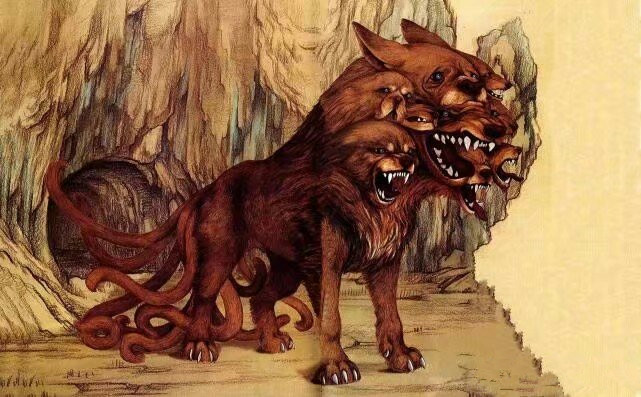 九头九尾的食人兽,长着老虎的爪子,曾被