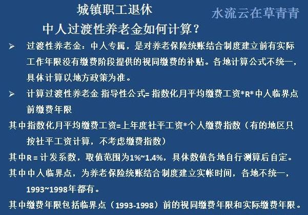 企业职工中人指什么人,过渡性养老金是怎么回