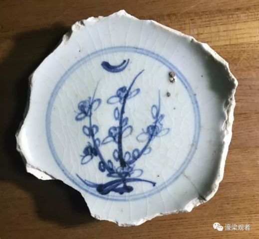 瓷片鉴赏-月影梅花