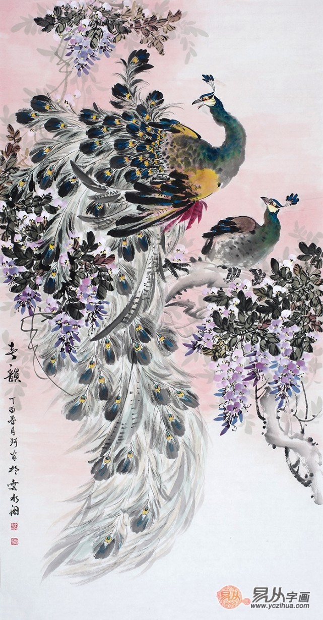 中国画欣赏——唯美典雅的孔雀国画 值得一看