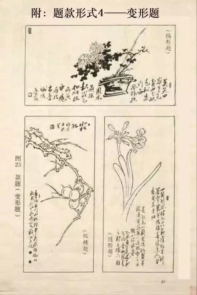 書畫聯盟丨花鳥畫構圖的簡要圖解 簡單易懂