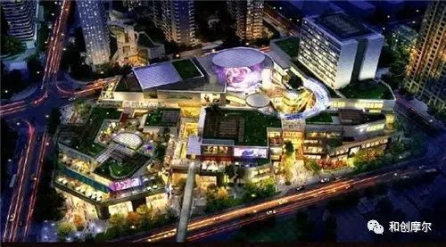 再看上海瑞安天地月亮湾,景观是互动的,