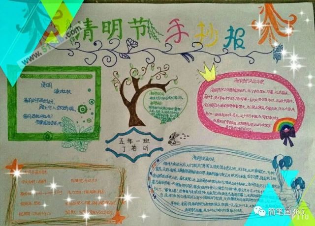 清明节手抄报 简笔画大全