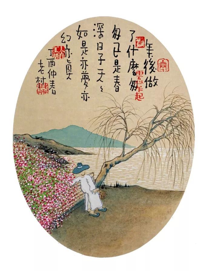 老树画画春风吹过花也落了