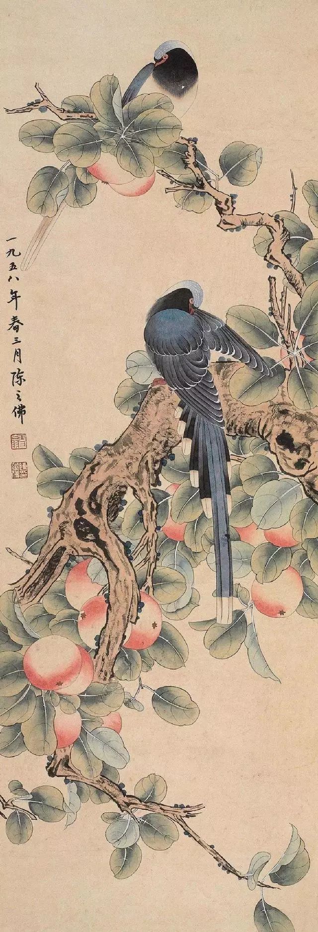 花开见佛陈之佛工笔花鸟画欣赏